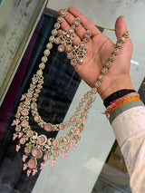 Victorian Polish with AD Stones Haram - Nakshatra Jewels