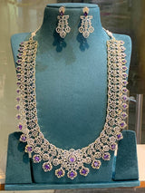 American Diamond Stones Bridal Haram - Nakshatra Jewels