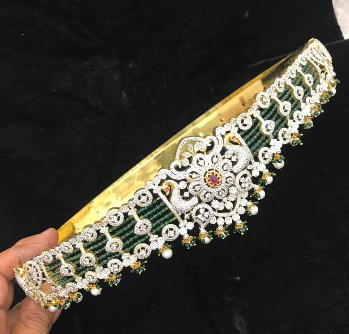 American Diamond Cz Stones Bridal Hip Belt