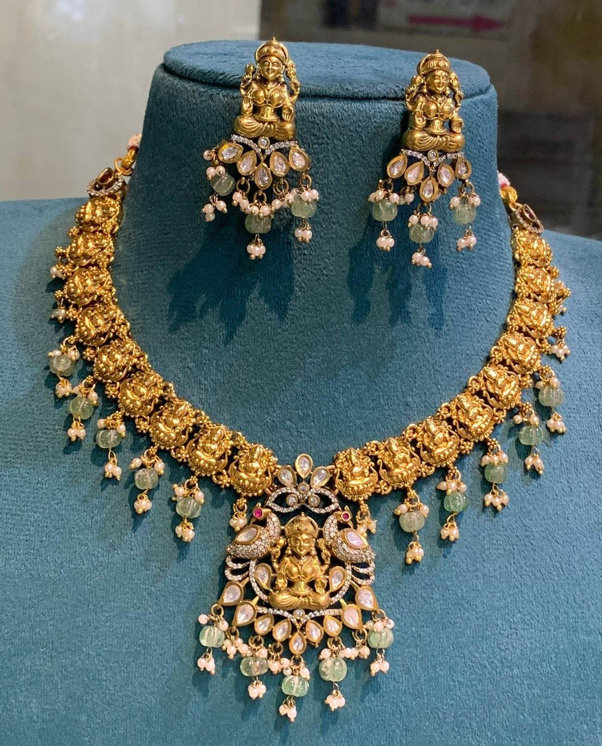 Nakshi Work With AD Stones Necklace