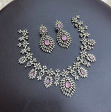 AD Stones Necklace (Silver Polish)