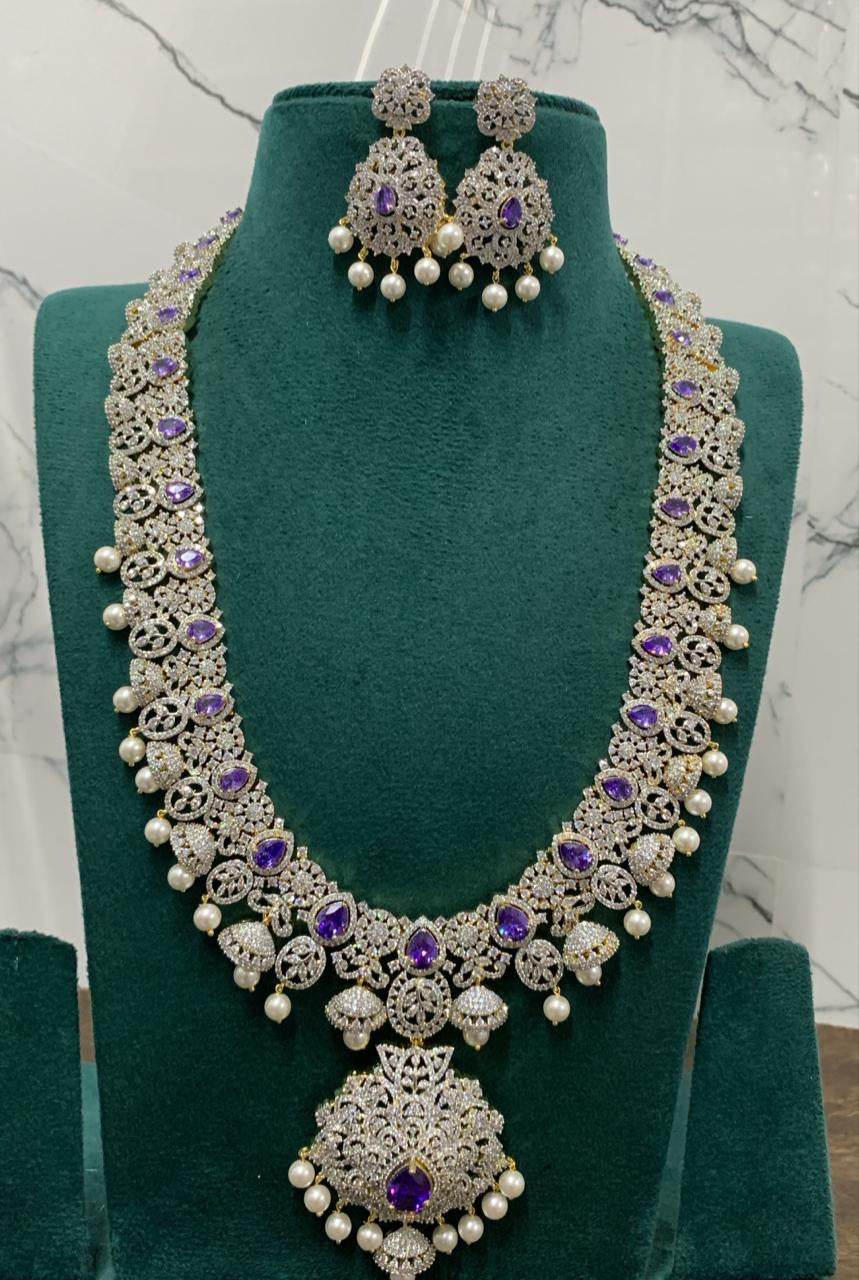 American Diamond Stones Bridal Haram