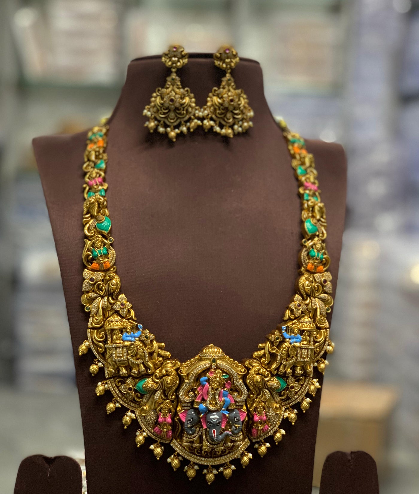 Nakshi Work with AD Stones Bridal haram