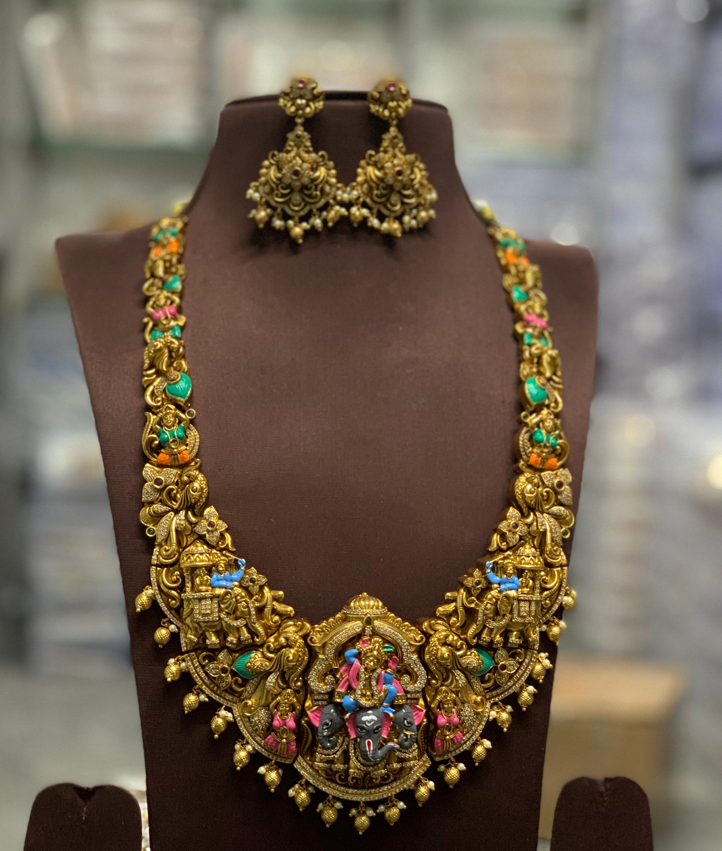 Nakshi Work with AD Stones Bridal haram
