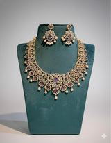 American Diamond Stones Bridal Necklace