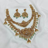 Nakshi Work with AD Stones Bridal Necklace - Nakshatra Jewels