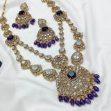 Moissanite & AD Stones Bridal Layer Haram - Nakshatra Jewels