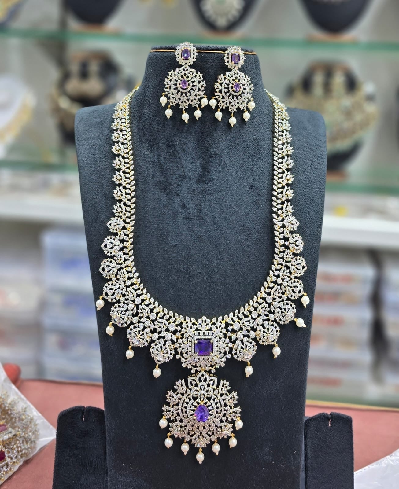 American Diamond Stones Bridal Haram