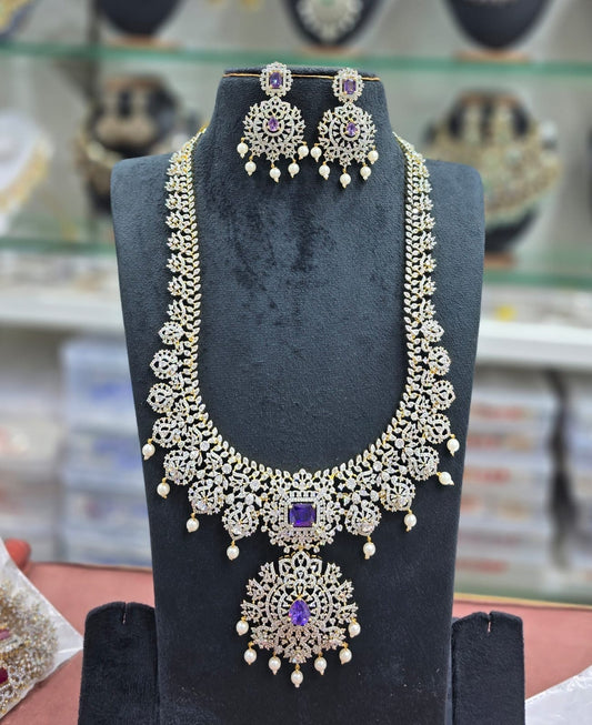 American Diamond Stones Bridal Haram