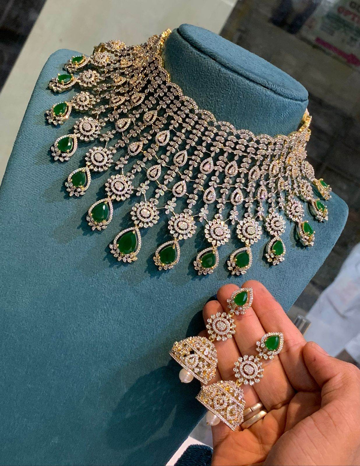 American Diamond Stones Bridal Choker