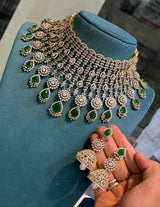 American Diamond Stones Bridal Choker - Nakshatra Jewels