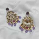 Victorian Polish with AD Stones Bridal Earrings - Nakshatra Jewels