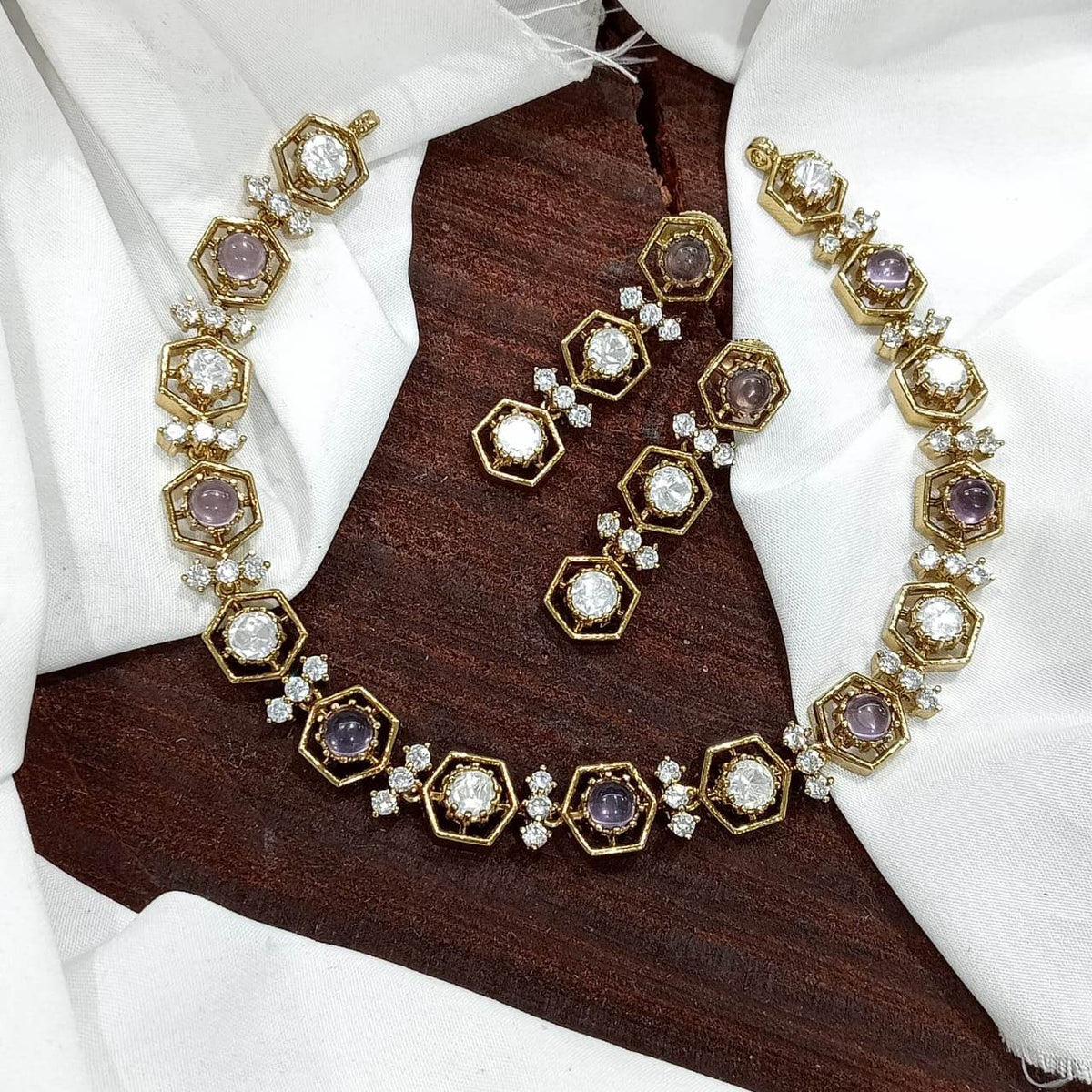 Mossianite & AD Stones Necklace