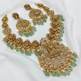 Nakshi Work with AD Stones Bridal Necklace - Nakshatra Jewels