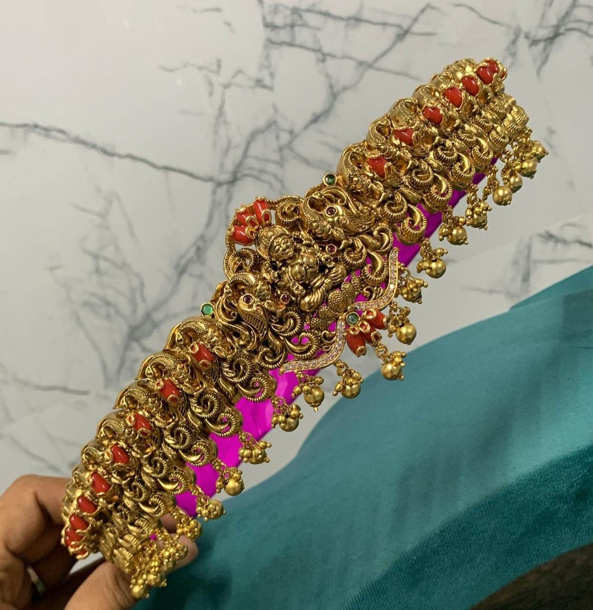 Nagasi Work with Coral Beads Bridal Hip Belt