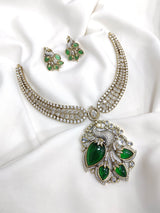 Victorian Polish with AD Stones Necklace - Nakshatra Jewels