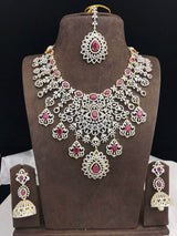 American Diamond Stone Bridal Necklace - Nakshatra Jewels