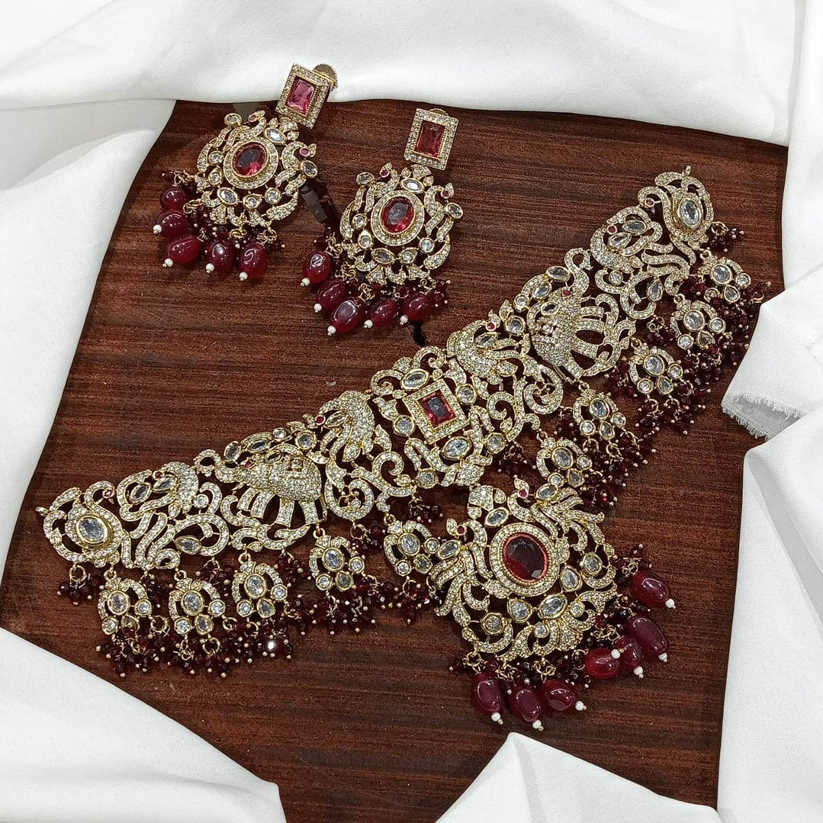 Victorian Polish with AD Stones Choker