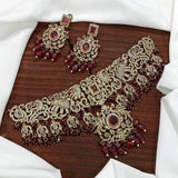 Victorian Polish with AD Stones Choker - Nakshatra Jewels