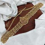 Nagasi work with AD and Kempu Stones Bridal Hip Chain - Nakshatra Jewels
