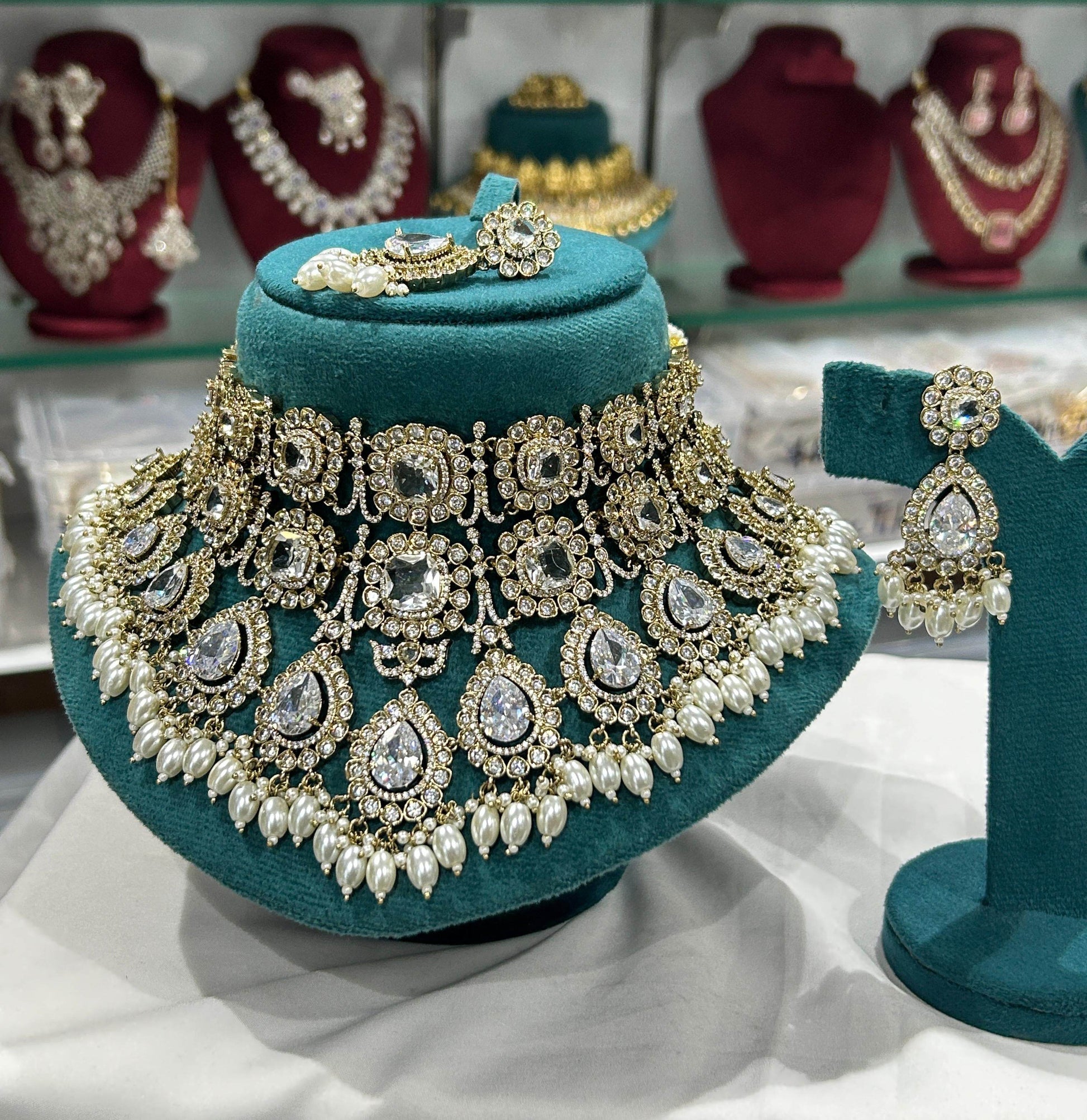 Victorian Polish with AD Stones Choker - Nakshatra Jewels