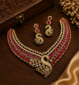 Victorian Polish with AD Stones Necklace