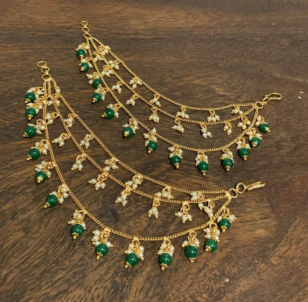 Premium Matt Finished Ear Chains - Nakshatra Jewels