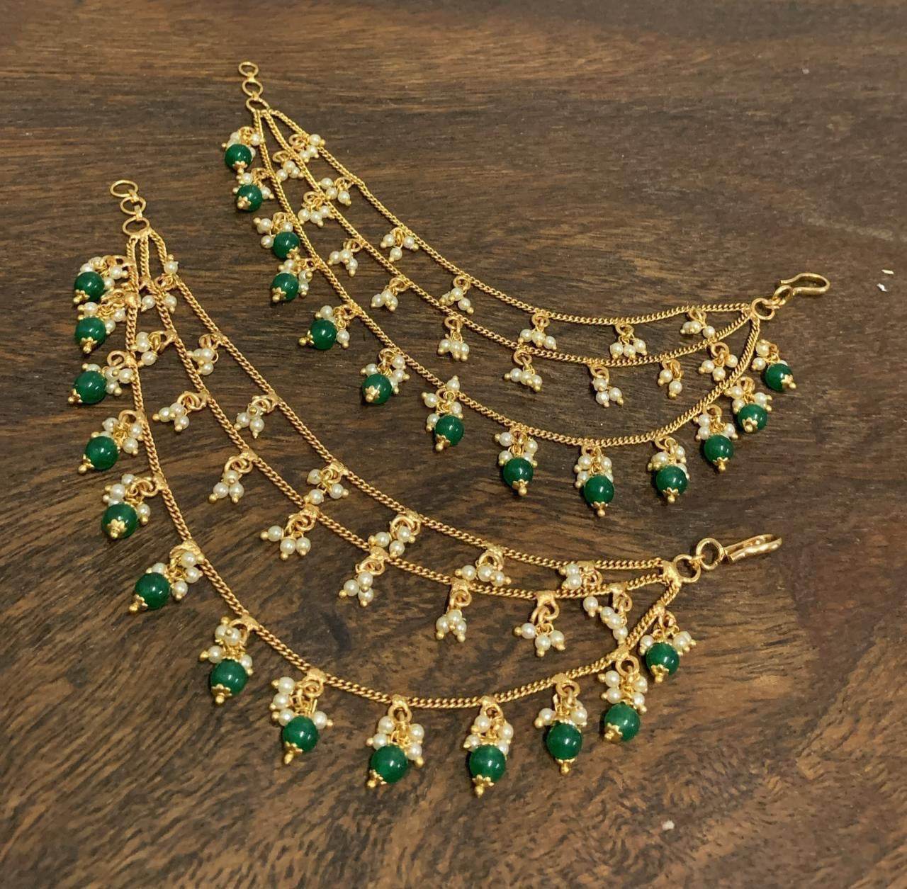 Premium Matt Finished Ear Chains - Nakshatra Jewels