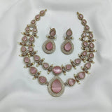 Victorian Polish with AD Stones Necklace - Nakshatra Jewels