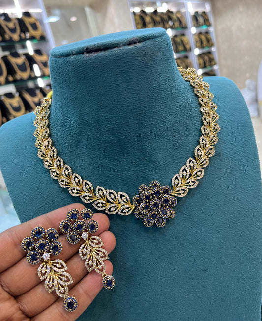 Victorian Polish AD Stones Necklace