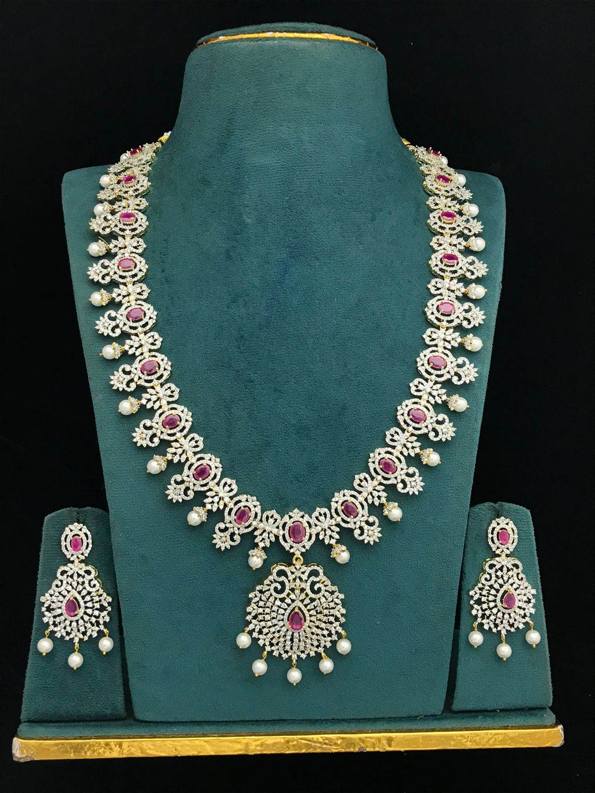 American Diamond Stone Bridal Haram