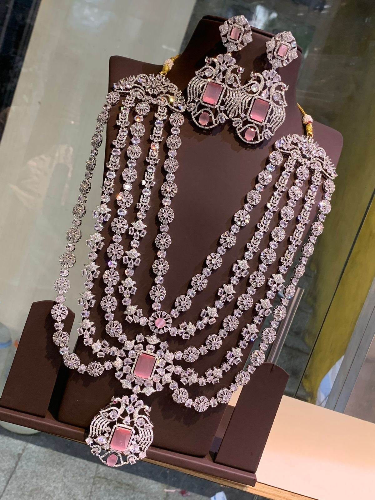 American Diamond Stones Bridal Layer Haram