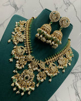 Nakshi Work with Kundan Stones and Guttapusal Bridal Necklace - Nakshatra Jewels