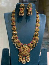Nagasi Work with Kundan Stones Bridal Haram - Nakshatra Jewels