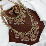 Nakshi Work with Jaadu Kundan Stones Bridal Combo - Nakshatra Jewels
