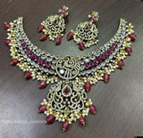 Victorian Polish AD Stones Necklace - Nakshatra Jewels