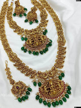 Nagasi Work with Kempu Stones Combo Set - Nakshatra Jewels