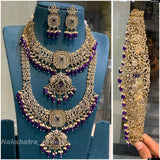 Victorian Polish AD Stones Bridal Set - Nakshatra Jewels
