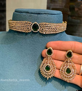 Victorian Polish AD Stones Choker - Nakshatra Jewels