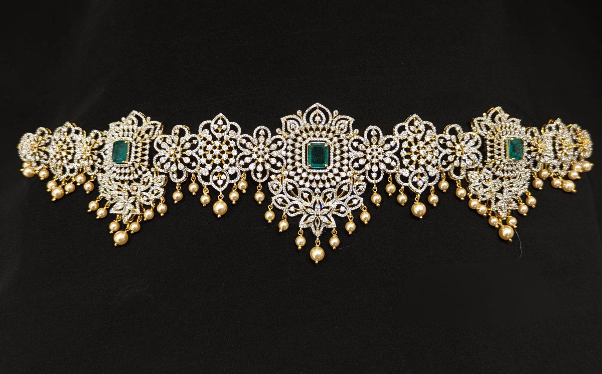 American Diamond Stones Bridal Chain Belt