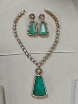 Victorian Polish with AD Stones Necklace - Nakshatra Jewels