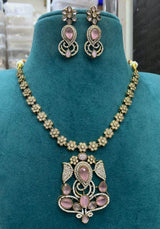 Victorian Polish AD Stones Necklace - Nakshatra Jewels