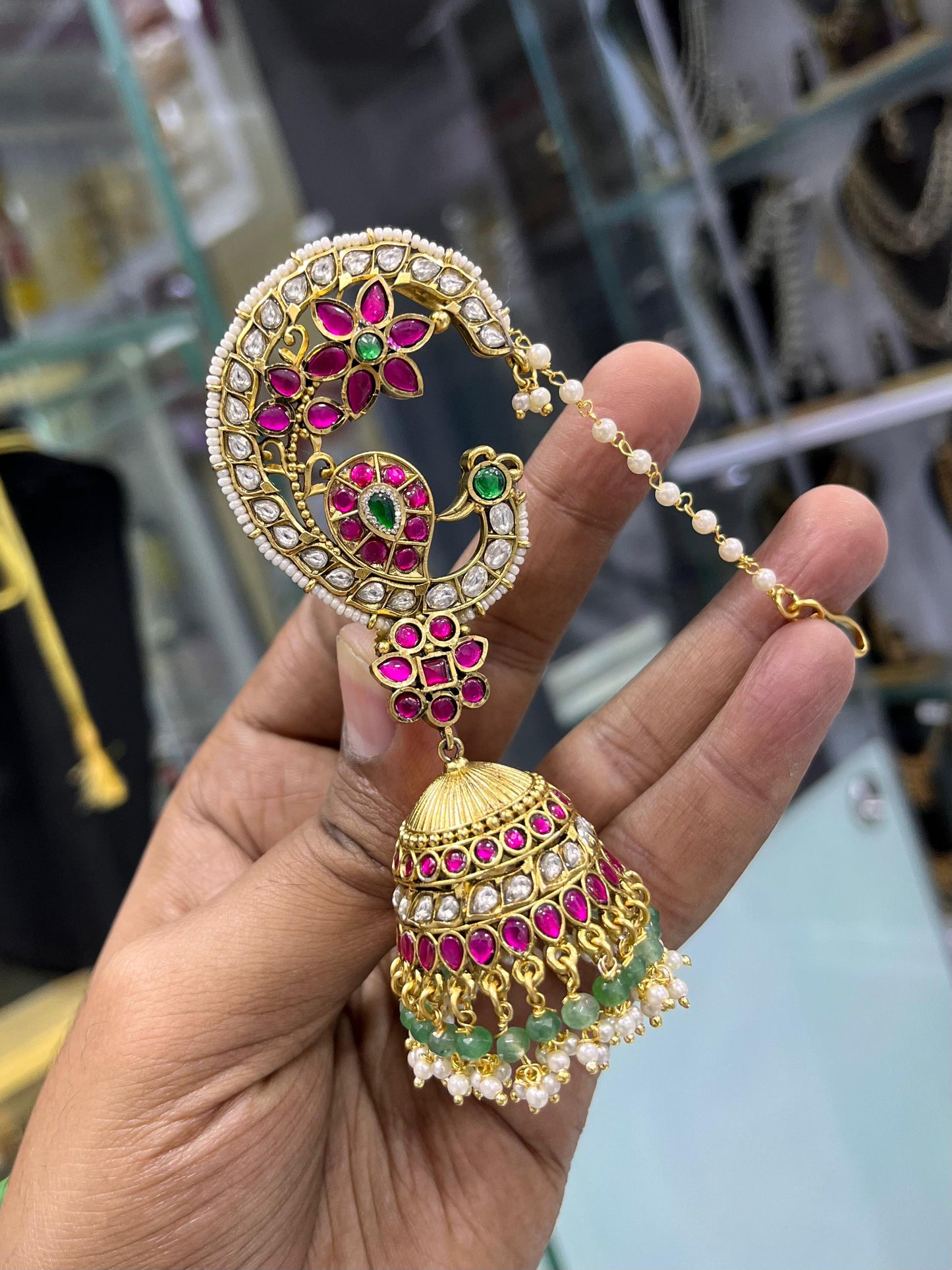 Jaadu Kundan Stones Bridal Earcuffs