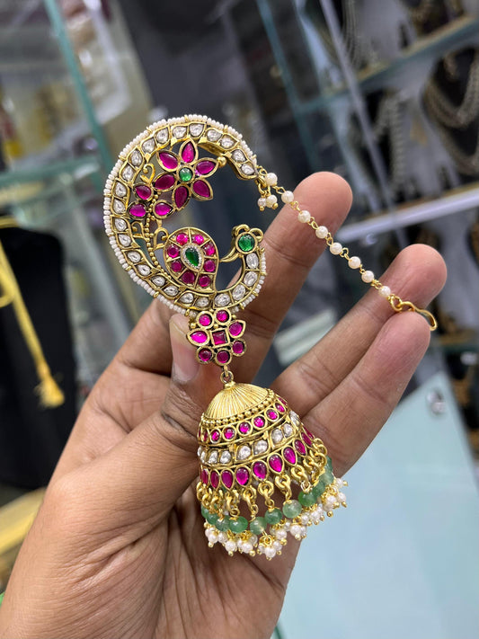 Jaadu Kundan Stones Bridal Earcuffs