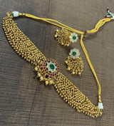 Premium Matt with Kempu Stones Choker - Nakshatra Jewels