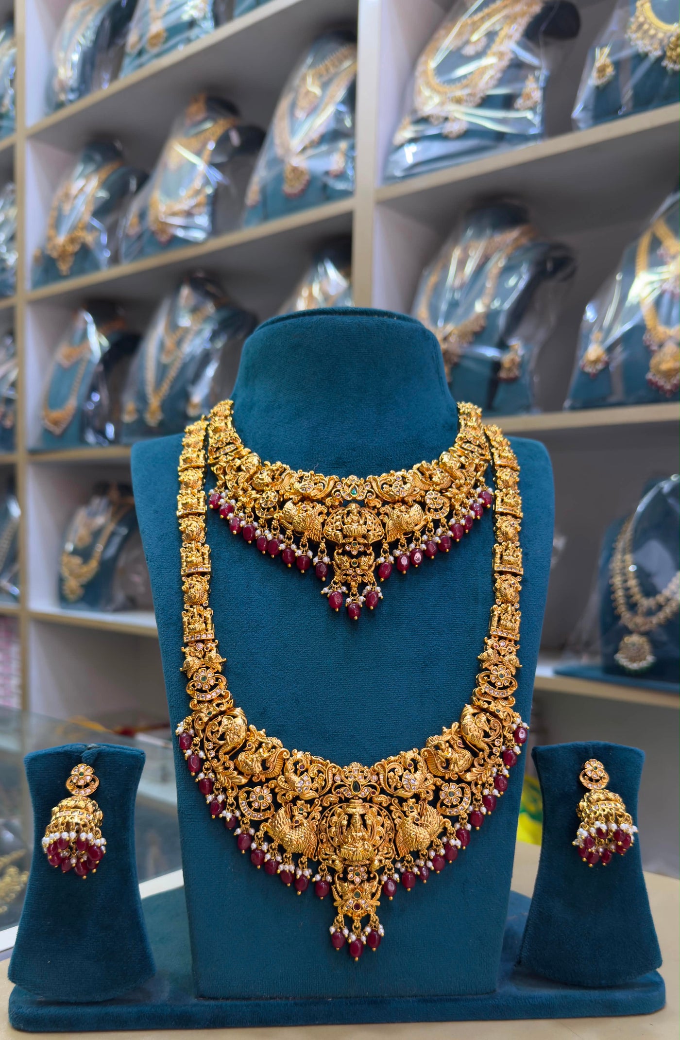 Nakshi Work with AD Stones Bridal Combo