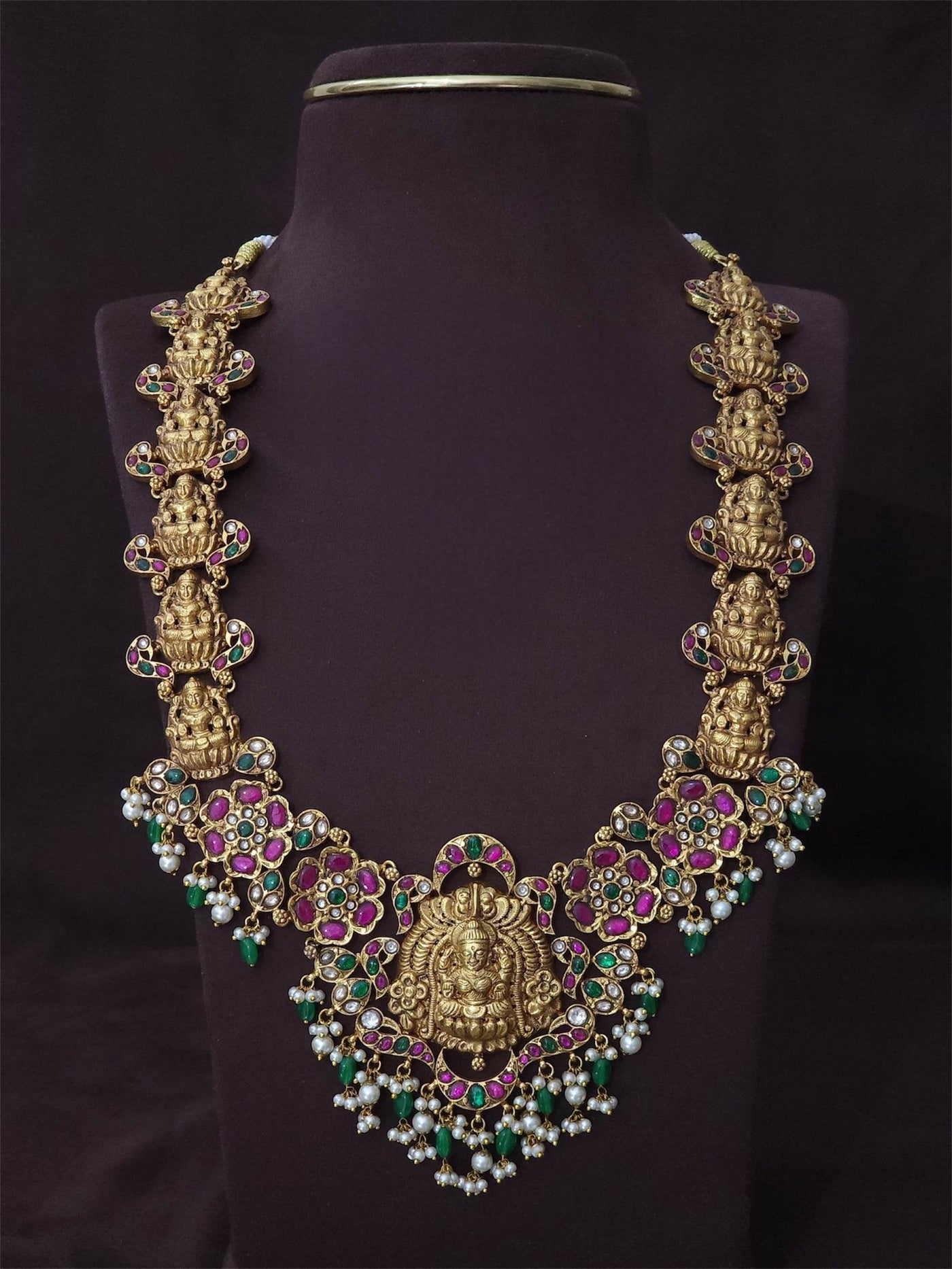 Nakshi Work with Jaadu Kundan Stones Bridal Haram