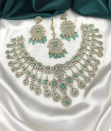 Victorian Polish with AD Stones Bridal Neck Set