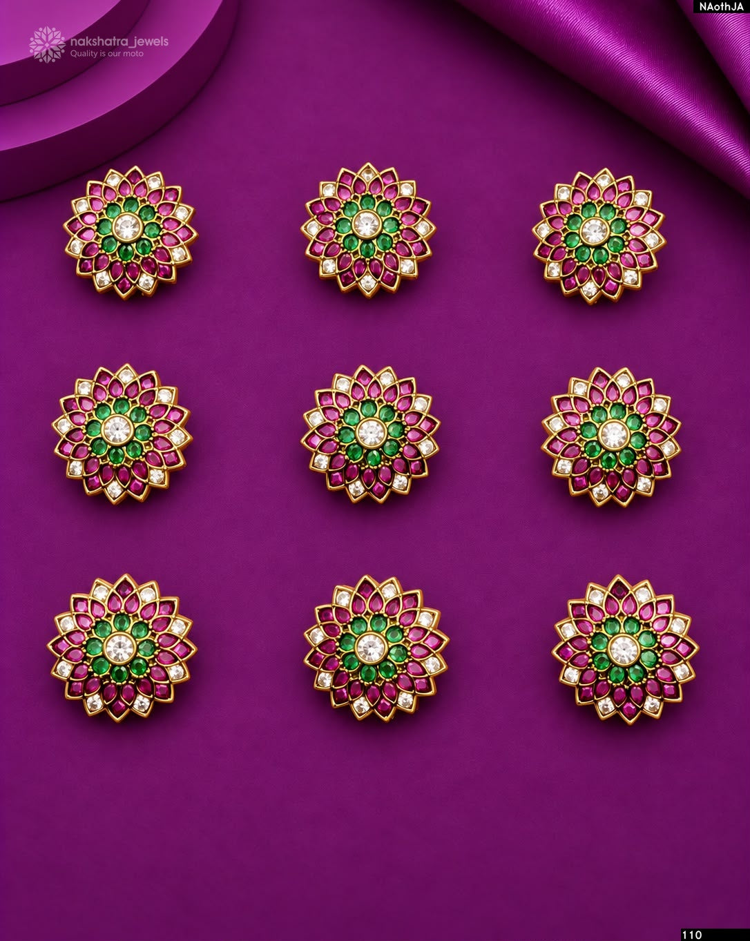 Premium Matt with Kempu Stones Hair Accessories