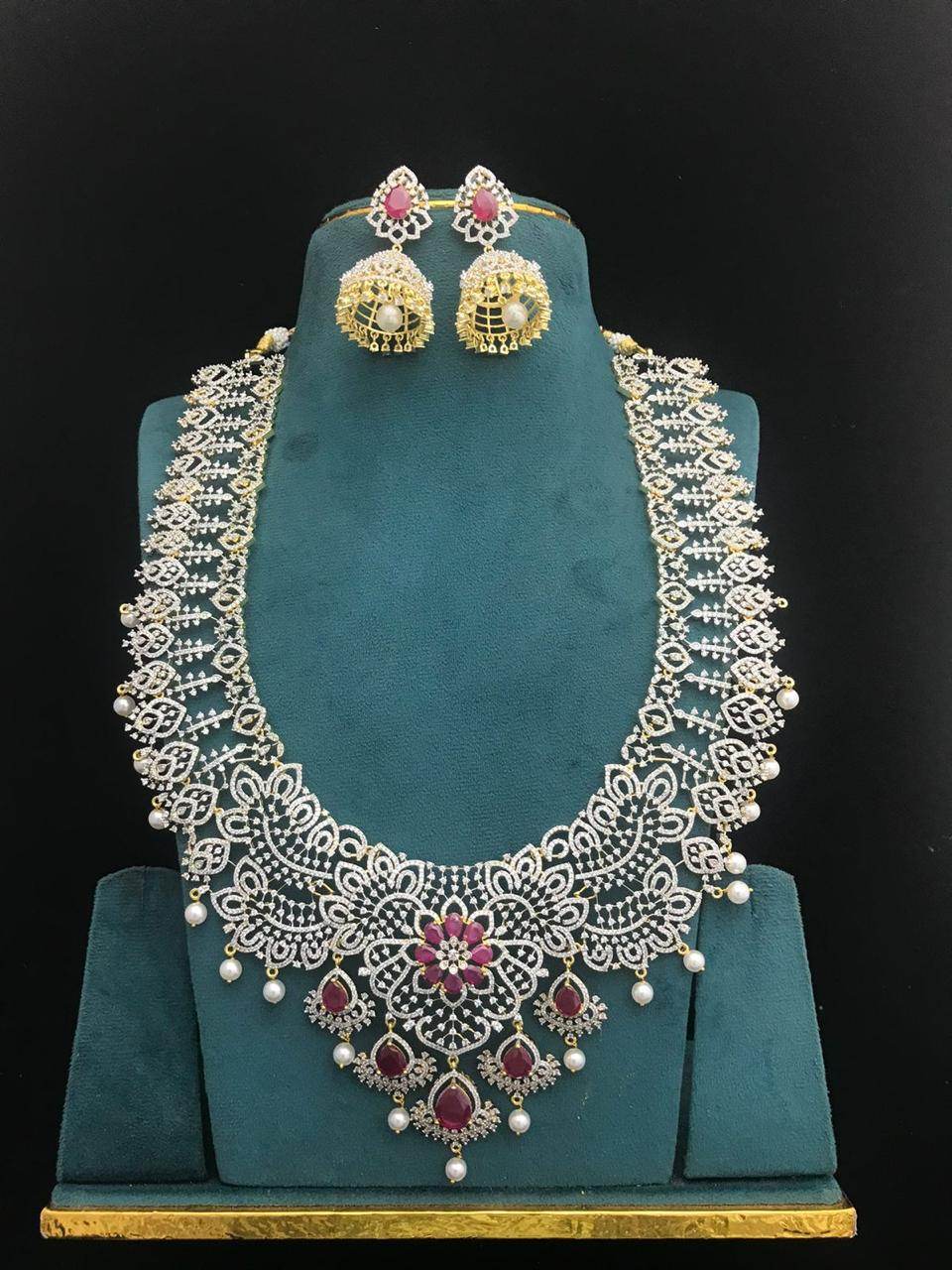 American Diamond Stones Bridal Haram